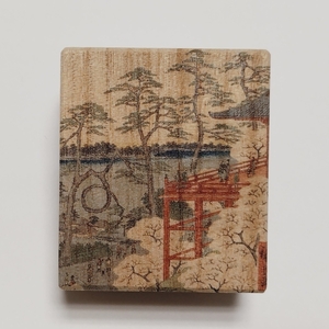 【桐箱(二重箱)】名所江戸水景 [(4)上野清水堂 不忍ノ池] 1ケ (カラー：黒)