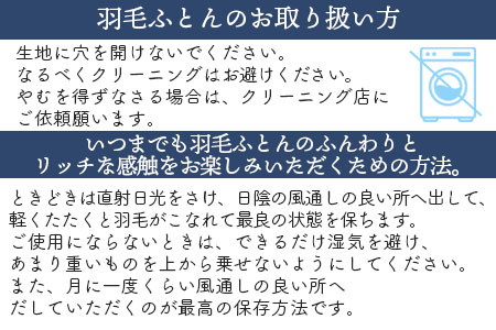 ＜羽毛肌ふとん ダブルサイズ 暖色限定 ダウンケット ホワイトダックダウン85%フェザー15% 充填量 0.6kg＞日本製【MI217-bs】【株式会社ベストライフ】