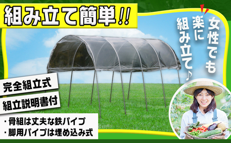 雨よけハウス【2畝用】〈AM-2235〉_AF-J404_(都城市) 雨よけハウス 敏感 夏物野菜を守る 収穫を確保 夏野菜 組立簡単 完全組立式 障害や病気対策 12株 2畝用