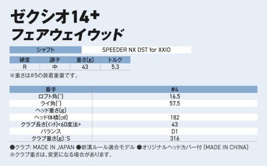 ゼクシオ 14＋ フェアウェイウッド【4/R】《2025年モデル》_IG-C702-4R _(都城市)ダンロップ ゼクシオ 14シリーズ 2025年モデル フェアウェイウッド SPEEDER NX カ