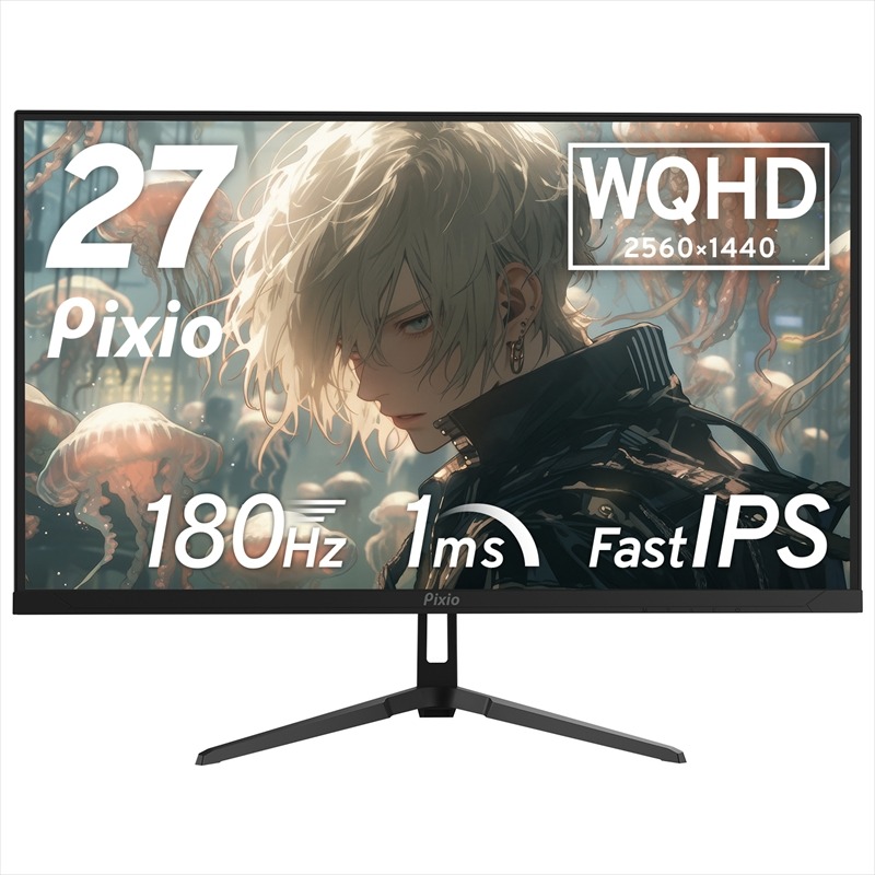210-3376　Pixio ゲーミングモニター 27インチ WQHD 180Hz IPS ブラック/黒 PX278WAVE【 神奈川県 小田原市 】