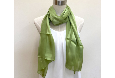 ウージ染めショールシルク100％～ストライプ～