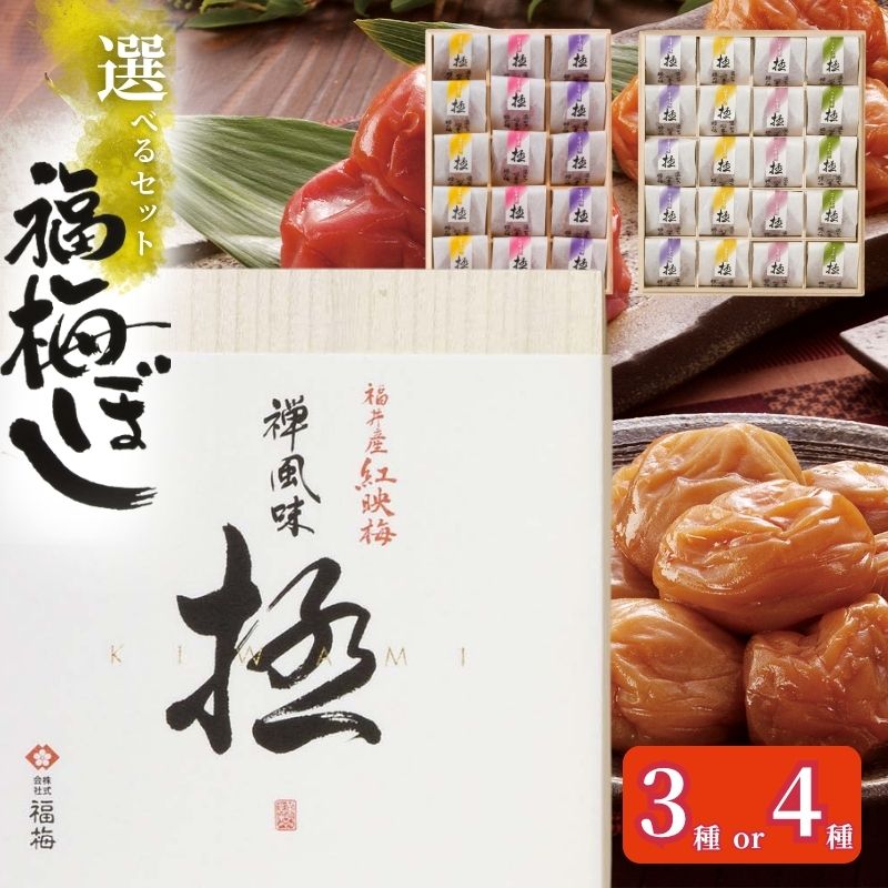 【ふるさと納税】禅風味 3種 or 4種 梅干 選べるセット内容 ／ウメボシ／紅映梅 うめぼし
