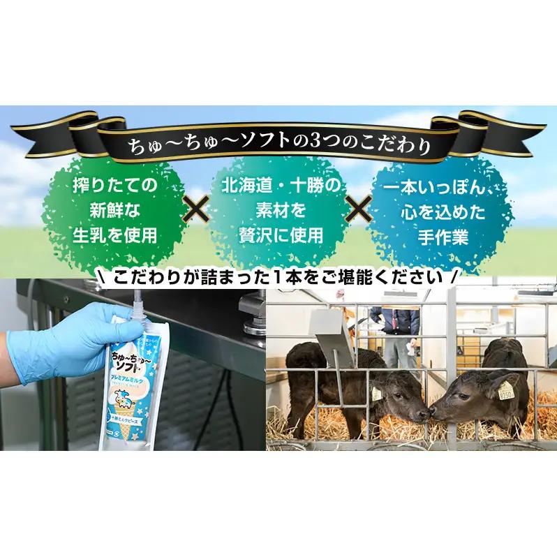 【十勝産生乳100％】 飲むソフトクリーム 100ml×6個 ちゅ～ちゅ～ソフト（プレミアムミルク）【 バター 仕込み ジェラート アイス ミルク アイスクリーム ソフトクリーム デザート スイーツ 