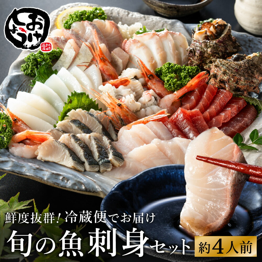 【ふるさと納税】朝獲れの魚を冷蔵で発送！お刺身セット 約4人前 / 刺身 盛り合わせ 新鮮 冷蔵 お刺身 セット 寿司ネタ お寿司 お魚 刺身盛り合わせ【城崎温泉 おけしょう鮮魚】【お電話で希望の配送日時を確認しますので受取安心】