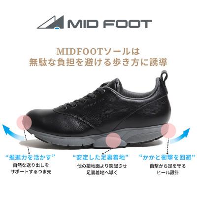 ふるさと納税 大和郡山市 ミッドフット 24.5cm BLACK(ブラック) レザースニーカー 婦人靴 牛革 MF002JL |  | 02