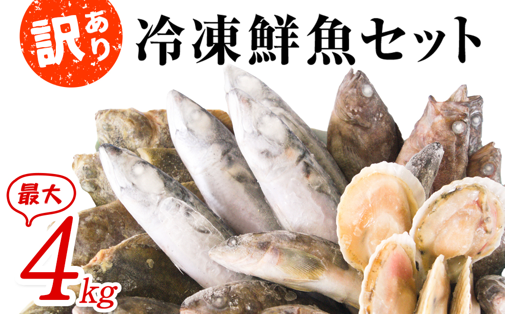 【2026年5月下旬発送】北海道 冷凍鮮魚セット 最大4kg 「漁師応援プロジェクト！」 下処理済み 海鮮 海産 地元 ホタテ 期間限定