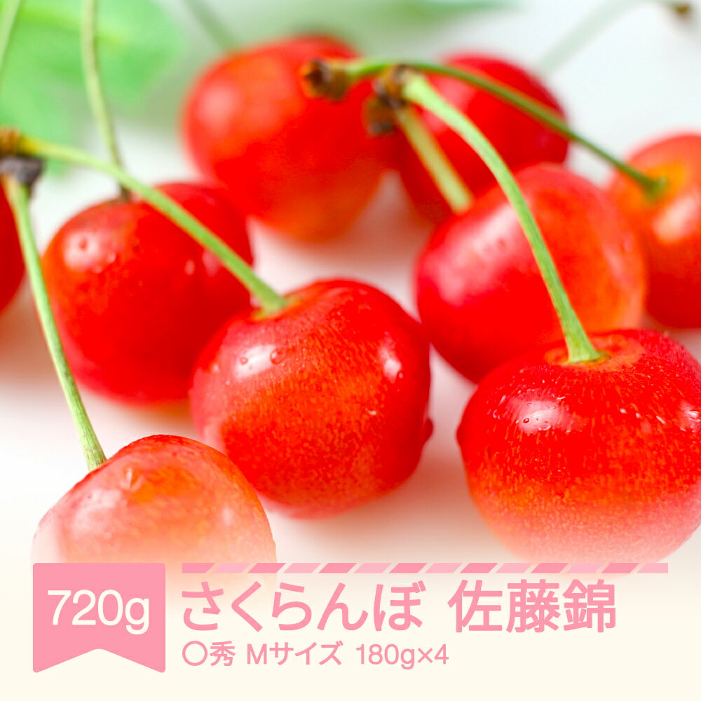 【ふるさと納税】【先行予約】2026年産 令和8年産 さくらんぼ 佐藤錦 720g 〇秀 Mサイズ 180g×4 山形県産 フルーツ 果物 くだもの サクランボ 送料無料 ※沖縄・離島への配送不可 sb-snpmx800