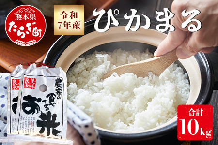 【 令和7年産 新米 先行予約 】 新米 多良木町産 ぴかまる 10kg (5kg×2袋) 令和7年10月下旬より順次発送 新米 農家が食べる お米 米 白米 精米 甘みのある お米 有機 お米 065-0641