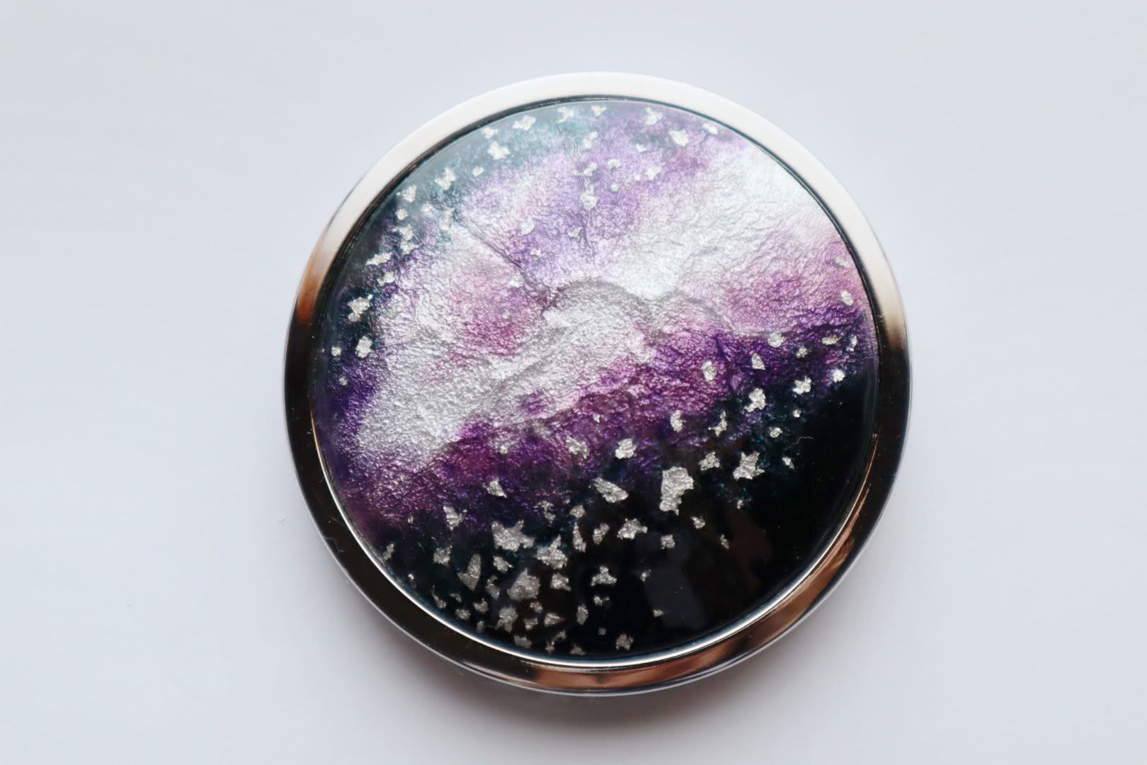 【ふるさと納税】七宝焼のコンパクトミラー【箔ちらし 藤棚】