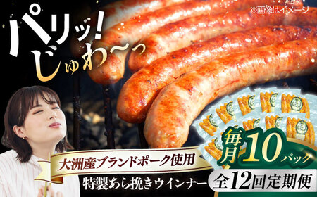ウインナー【全12回定期便】特製 5本入り×10袋  ウインナー[AGAZ081]