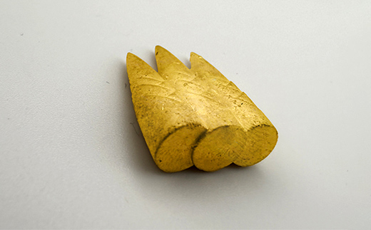 FYN5-040 西川町 工芸品 純金(K24) 月山筍 26.5g 純金 金金 金 24金 K24 K ゴールド 日本製 ハンドメイド 手作り 置物 オブジェ 貴金属 ジュエリー 贈答 贈り物 ギフ