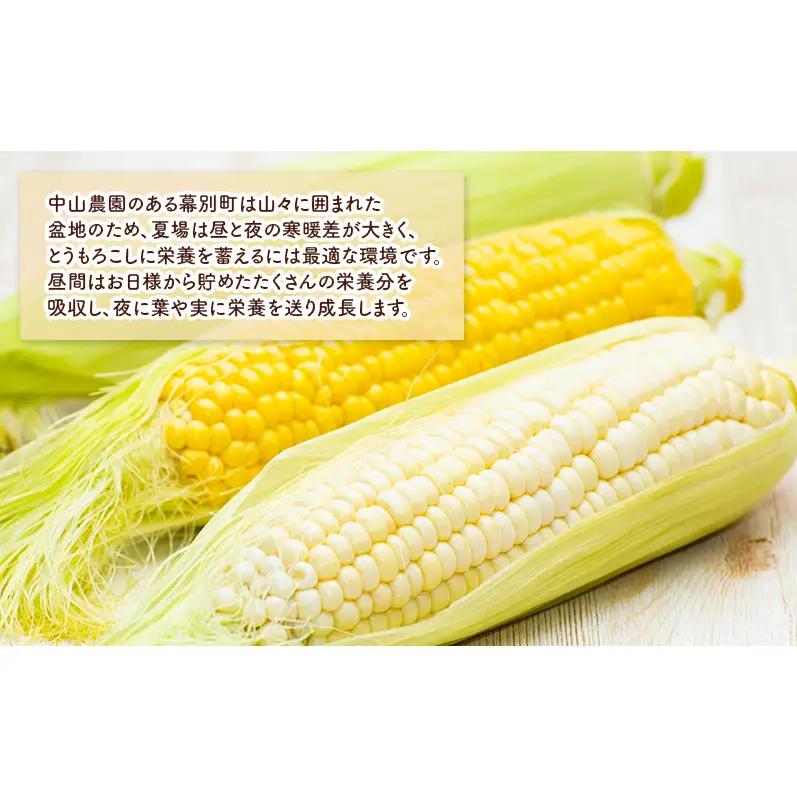 北海道 幕別町産 中山農園 朝どれ とうもろこし 3種 10本 （1本350g以上） [ 北海道産 スイートコーン 野菜  十勝 幕別 新鮮 テレビで紹介 ]