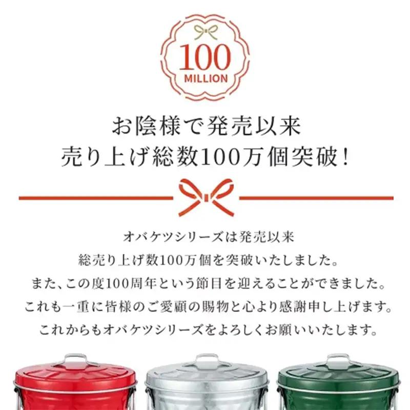 【2026年8月以降順次出荷予定】ゴミ箱 オバケツ ダストボックス 42L 【シルバー】渡辺金属工業 バケツ職人が作る トラッシュカン ゴミ入れ インテリア 雑貨 日用品 レトロ ゴミトタン バケツ 