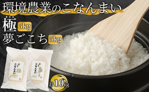 環境農業のこなんまい 極5kg・夢ごこち5kg（計10kg）