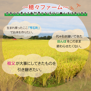 令和7年度産 ひとめぼれ 精米 10kg ／ 岩手県産 国産 雫石町 産 農家 直送 産地 直送 白米 米 こめ コメ ごはん はくまい ライス らいす ご飯 穂々ファーム