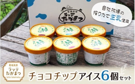 
            ラッテたかまつ チョコチップアイス6個セット ／葛城 高原 牧場 ラッテのアイス【latt020】
          