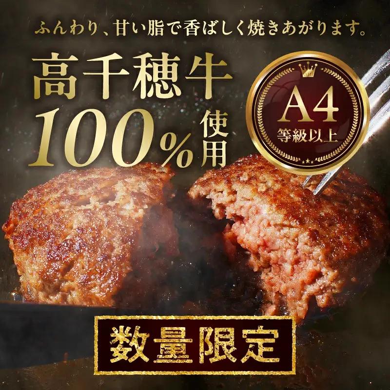 【3回定期便】 高千穂牛100％ハンバーグ定期便(2か月ごとに1回お届け) 高千穂牛 牛肉 肉 お肉 定期便 定期 国産牛 ブランド牛 黒毛和牛 和牛 ハンバーグ 国産 冷凍 贈答 贈り物 簡単調理 