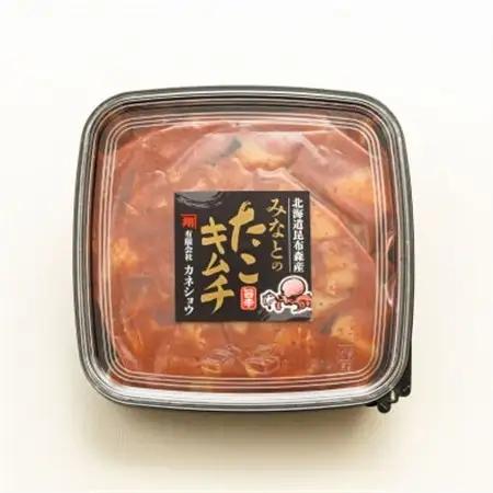 【毎月定期便】みなとのタコキムチ＜北海道釧路町 昆布森産タコ使用＞ 300g×1パック　全12回_昆布森産 活タコ使用 北の蛸 たこしゃぶ たこ しゃぶしゃぶ 北海道産 大容量 調理済み 一人暮らし 