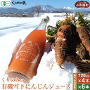 【ふるさと納税】［有機栽培にんじん使用］ くりのみの有機雪下にんじんジュース 720ml 4本 6本 選べる内容量 ［くりのみ園］ 野菜ジュース 人参ジュース ニンジンジュース 瓶