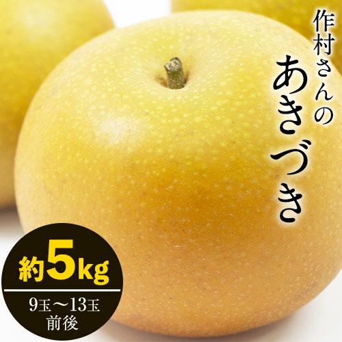 【ふるさと納税】【先行予約】秋 旬 梨 フルーツ 作村果樹園のあきづき梨 約5kg(9〜13玉前後) 熊本県氷川町産 作村果樹園《8月中旬-9月末頃出荷》梨 なし