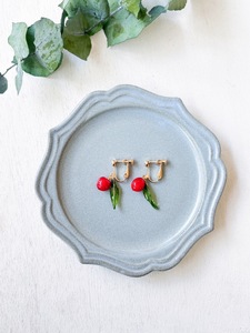 本物の郡上南天を閉じ込めたピアス・イヤリングB