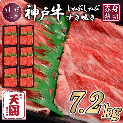 【ふるさと納税】【定期便（頒布会）】神戸牛 しゃぶしゃぶすき焼き　1200g×6ヶ月