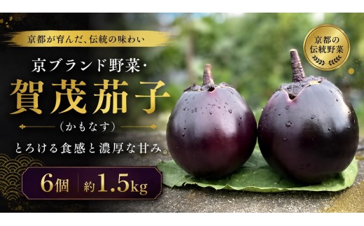 【先行予約・2027年7月発送】京ブランド野菜・賀茂茄子（かもなす） 6個 約1.5kg |京都 野菜 人気セット［ 京都 野菜 賀茂 茄子 なす ご当地 人気 おすすめ 定番 セット おいしい ご自宅用 お取り寄せ 通販 送料無料 ふるさと納税 ］