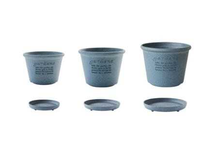 浅型ポット＆プレート　3サイズ6点セット(ネイビー)