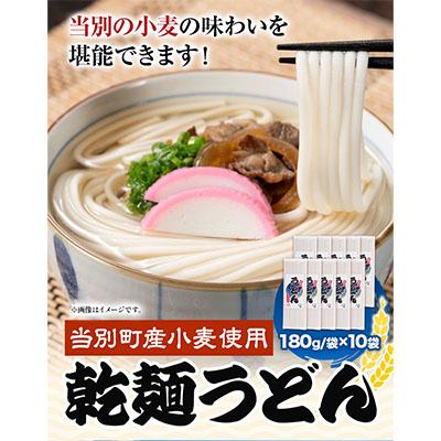 ふるさと納税 当別町 当別町産小麦を使った乾うどん10袋