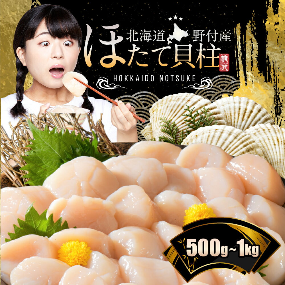 【ふるさと納税】高評価★4.88 ホタテ ほたて貝柱 ( 選べる内容量 / 500g 1kg) 20玉前後入り ( ふるさと納税 ほたて 500g ふるさと納税 ほたて貝柱 500グラム ふるさと納税 訳あり ふるさと ほたて 帆立 冷凍 帆立貝柱 北海道 野付産 刺身 生食 春 旬 北海道 別海町 ）