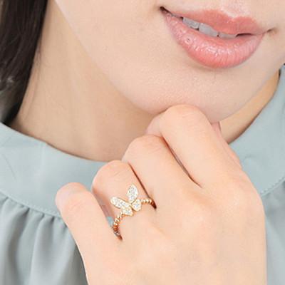 ふるさと納税 山梨県 0.2ct  蝶々　ダイヤリング　R3683DI-Y　#10 |  | 02