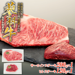 蓼科牛サーロインステーキ200g×1・ヒレステーキ120g×1　　