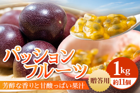【2026年・先行予約】贈答用パッションフルーツ1kg （約11個）濱田農園 ｜先行予約 産地直送 新鮮 パッション フルーツ 南大隅町 果物 果実 ギフト プレゼント濱田農園 贈答用 人気 南国フルーツ  HB-706