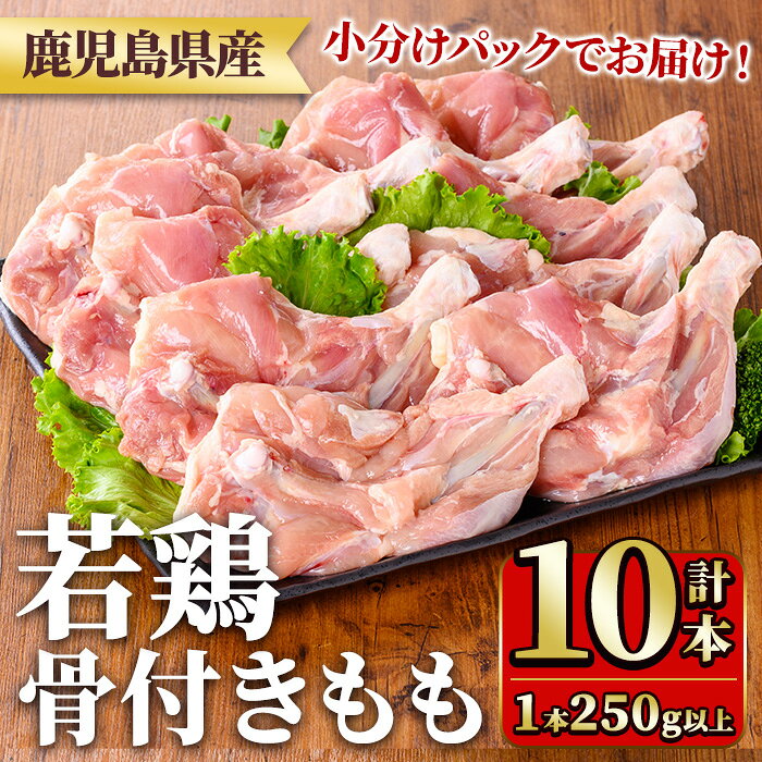 【ふるさと納税】鹿児島県産若鶏骨付きもも(250g以上×10袋・合計2.5kg) 国産 鶏肉 鳥肉 肉 若鶏 お肉 もも肉 モモ肉 骨付きモモ 小分け 冷凍 真空パック【TRINITY】