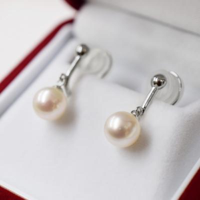 ふるさと納税 天草市 8-8.5mmあこや真珠 スタッドパールイヤリング H:イヤリング SV925_S085-326A |  | 02
