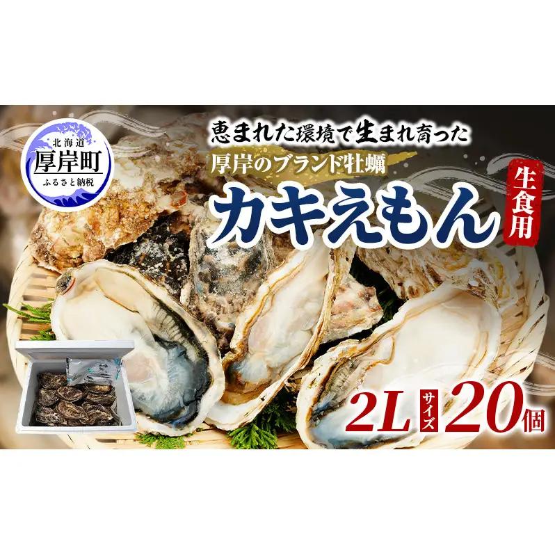 厚岸産牡蠣 2Lサイズ 20個 カキえもん ブランド牡蠣
