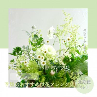 ふるさと納税 芸西村 【毎月定期便】芸西村産季節の生花アレンジメント　供花仏花M【t172tmf】全3回