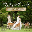 【ふるさと納税】ウェディングフォト30,000円分撮影券 【スタジオTVB奈良店】 奈良県 奈良市 なら 100-009