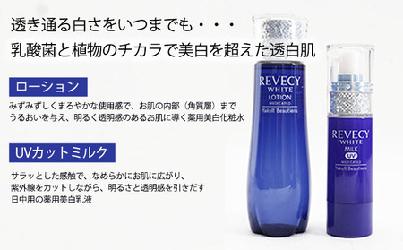コスメ ヤクルト リベシィ ホワイト ベーシックケア セット 化粧水 UVカットミルク UVカット 乳液 基礎化粧品 化粧 美白 保湿 ヒアルロン酸 ビタミンC誘導体 メラニン シミ そばかす 美容