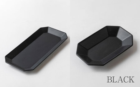 【美濃焼】DesPres-デプレ- 八角 長角 プレートM/S WHITE、BLACK 4枚セット｜食器 皿 ケーキ デザート 美濃焼 取り皿 セット 小皿 ケーキ皿 デザート皿 おしゃれ アンティー