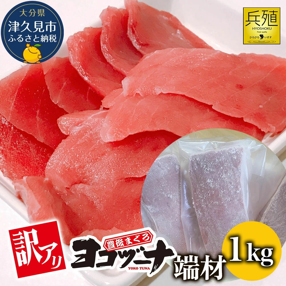 【ふるさと納税】豊後まぐろ ヨコヅーナ 訳あり 端材 1kg | 本鮪 マグロ 大分県 九州 津久見市 国産
