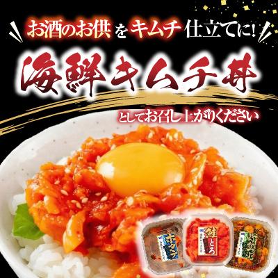 ふるさと納税 根室市 海鮮キムチ3種セット(サーモン・ホタテ・灯台つぶ) B-09039 |  | 01