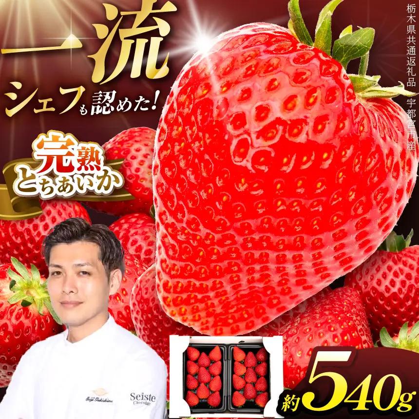 栃木県産 完熟とちあいか 540g（270g×2p）　栃木県 下野市 送料無料