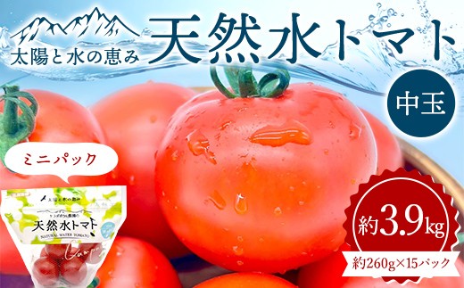 
                  太陽と水の恵み 天然水トマト 中玉 ミニパック 約3.9kg F25R-069
                