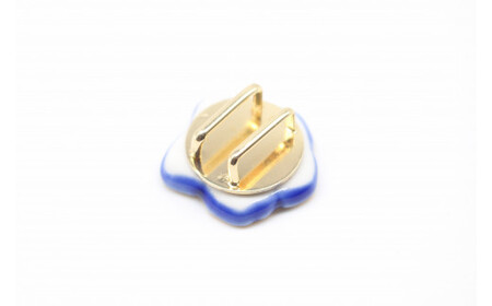 A10-238 cocosara ノーブルな雰囲気のお花の帯留（青・赤）