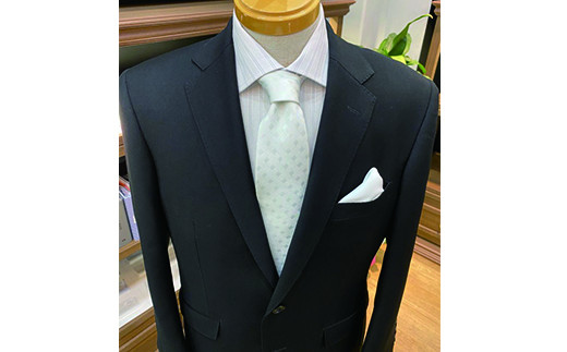 セミハンドメイドオーダーフォーマルスーツ、国産スーパーブラック生地 　シングル・ダブル対応可【メンズ＆レディース】＜22-2＞