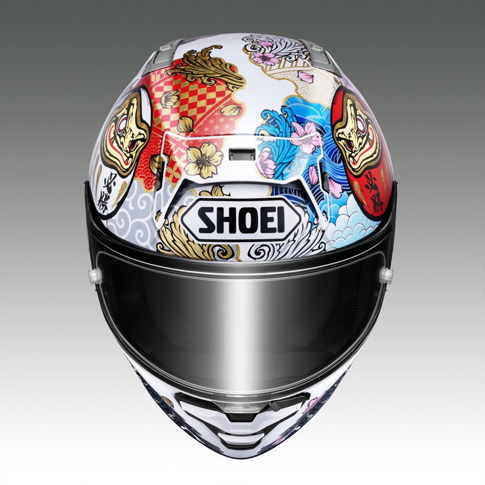 SHOEIヘルメット【X-Fifteen MARQUEZ MOTEGI5 TC-6】M フィッティングチケット付き｜エックスフィフティーン マルク マルケス モテギ フルフェイス バイク ツーリング 