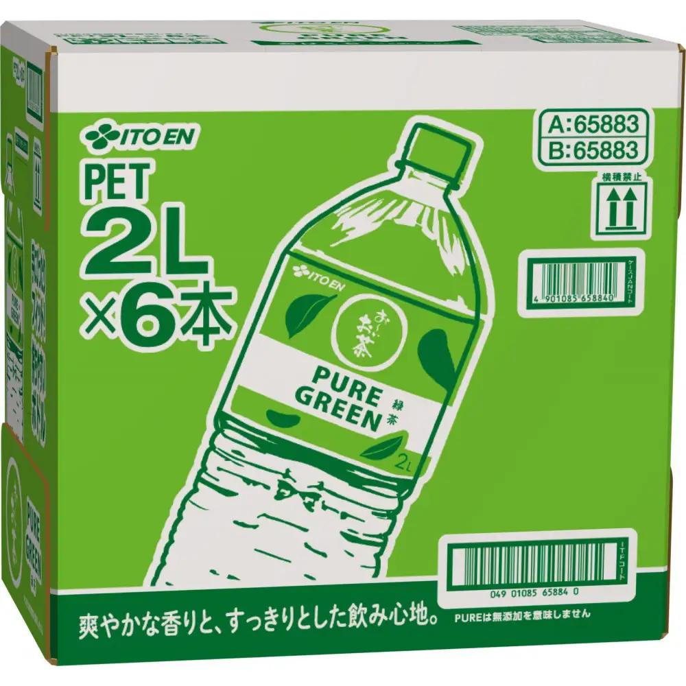 【6ヶ月定期便】伊藤園 おーいお茶 PURE GREEN 2L×6本