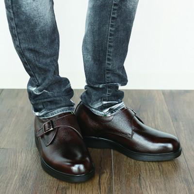 ふるさと納税 大和郡山市 本革モンクベルト紳士靴 5.5cmアップシークレットシューズ ブラウン 25.5cm No.921 |  | 02